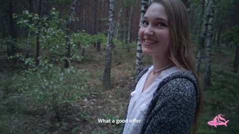 森の中の美しい淫乱マニアックにたくさんの精子を与えた(パート2)